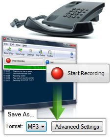 TRx Windows and Mac telephone Recorder Screenshots